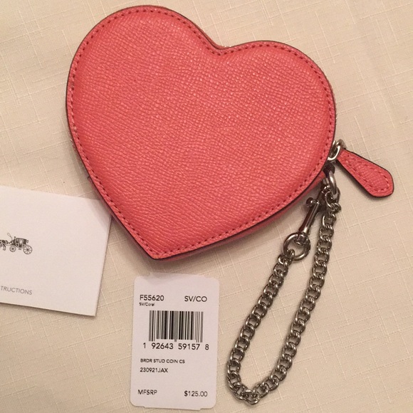NWT Coach Heart Shaped Coin Case - Picture 2 of 5